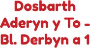 Dosbarth Aderyn y To - Bl. Derbyn a 1